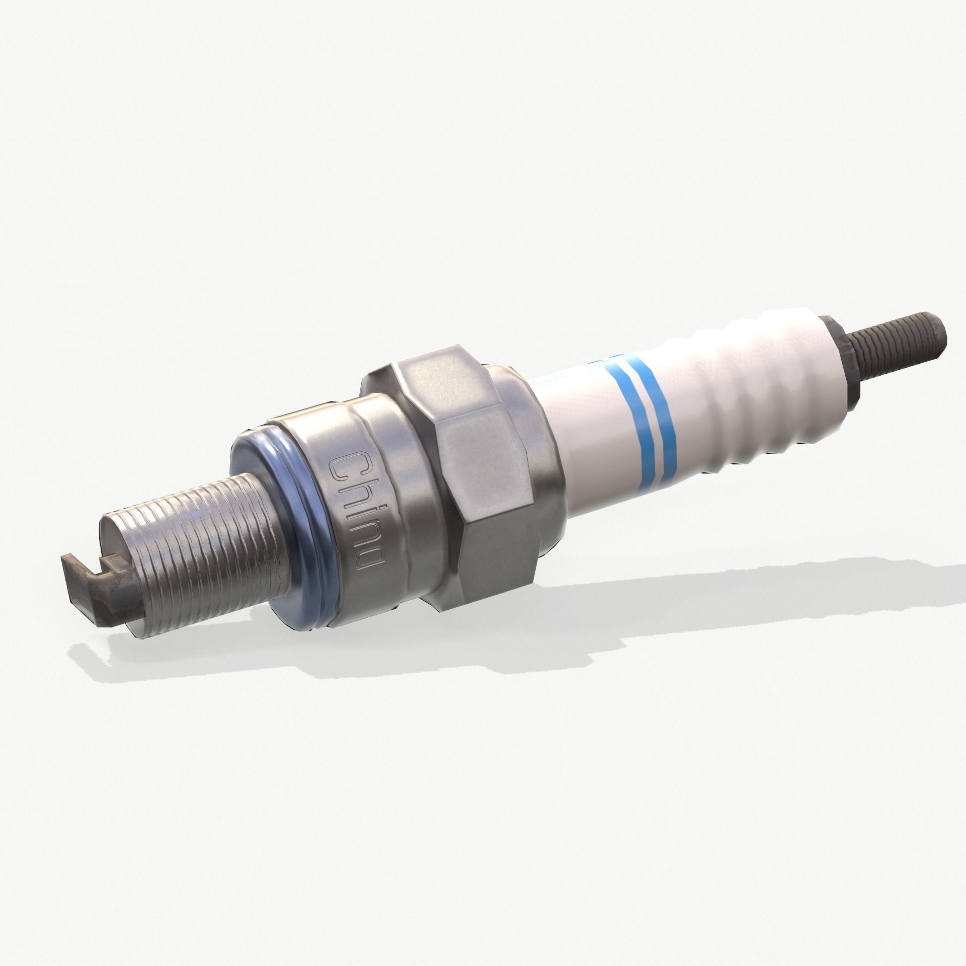Engine Spark Plug PBR Low-poly 3D model_9