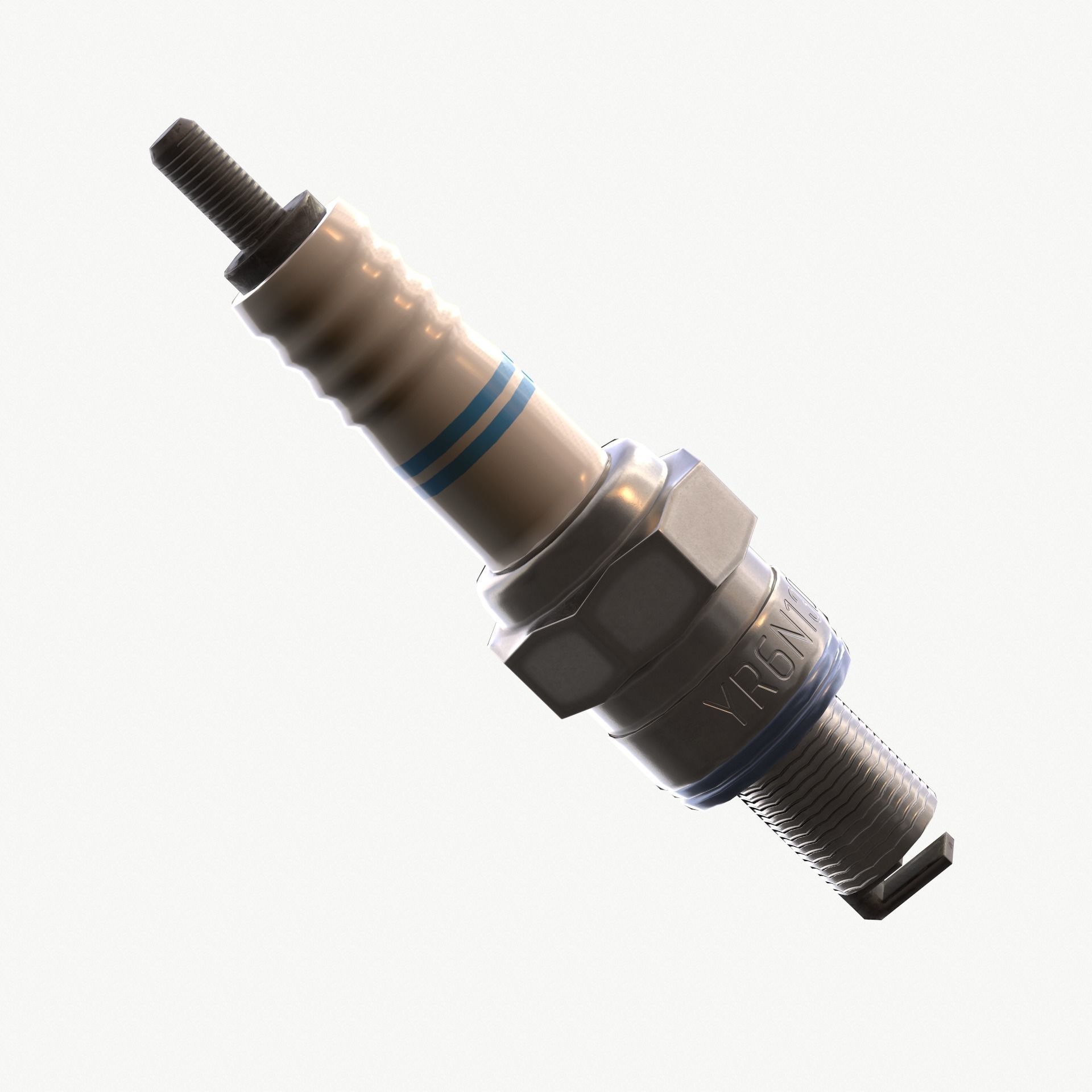 Engine Spark Plug PBR Low-poly 3D model_4