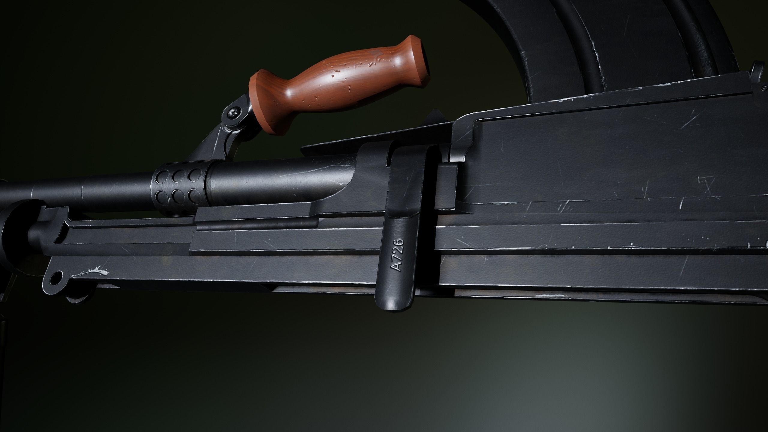 British WW2 Weapons pack - Lee Enfield - STEN - BREN machine gun Low-poly 3D model_18