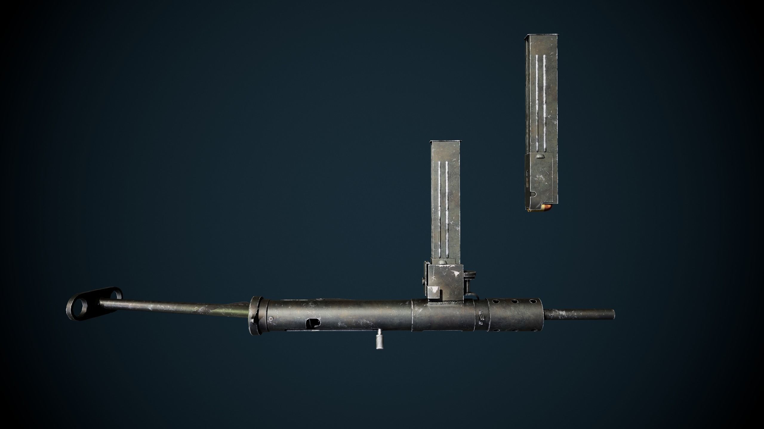 British WW2 Weapons pack - Lee Enfield - STEN - BREN machine gun Low-poly 3D model_39