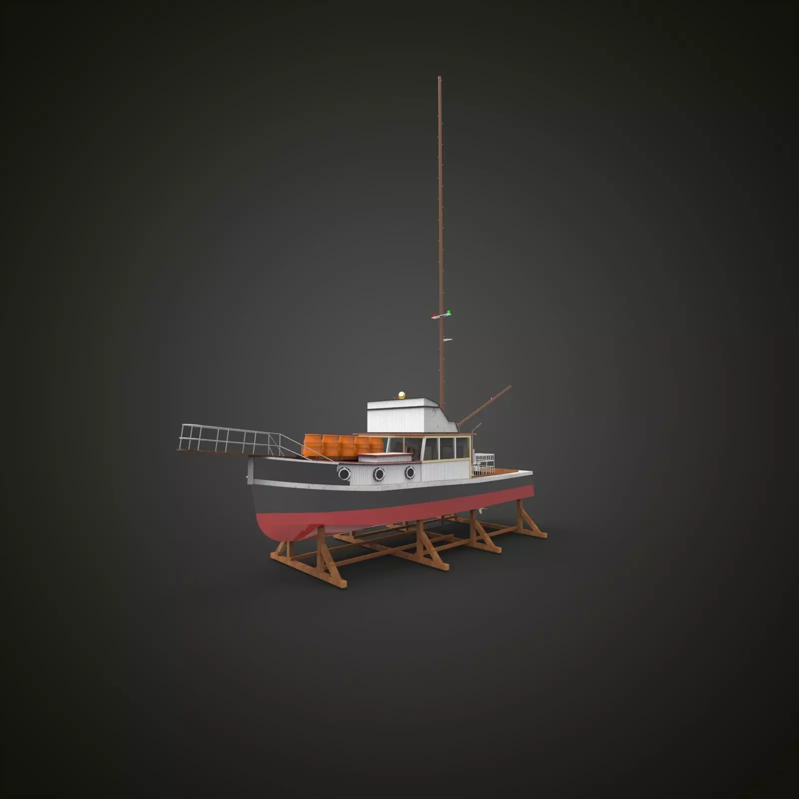 Building Fishing Ship 2 3D model_0