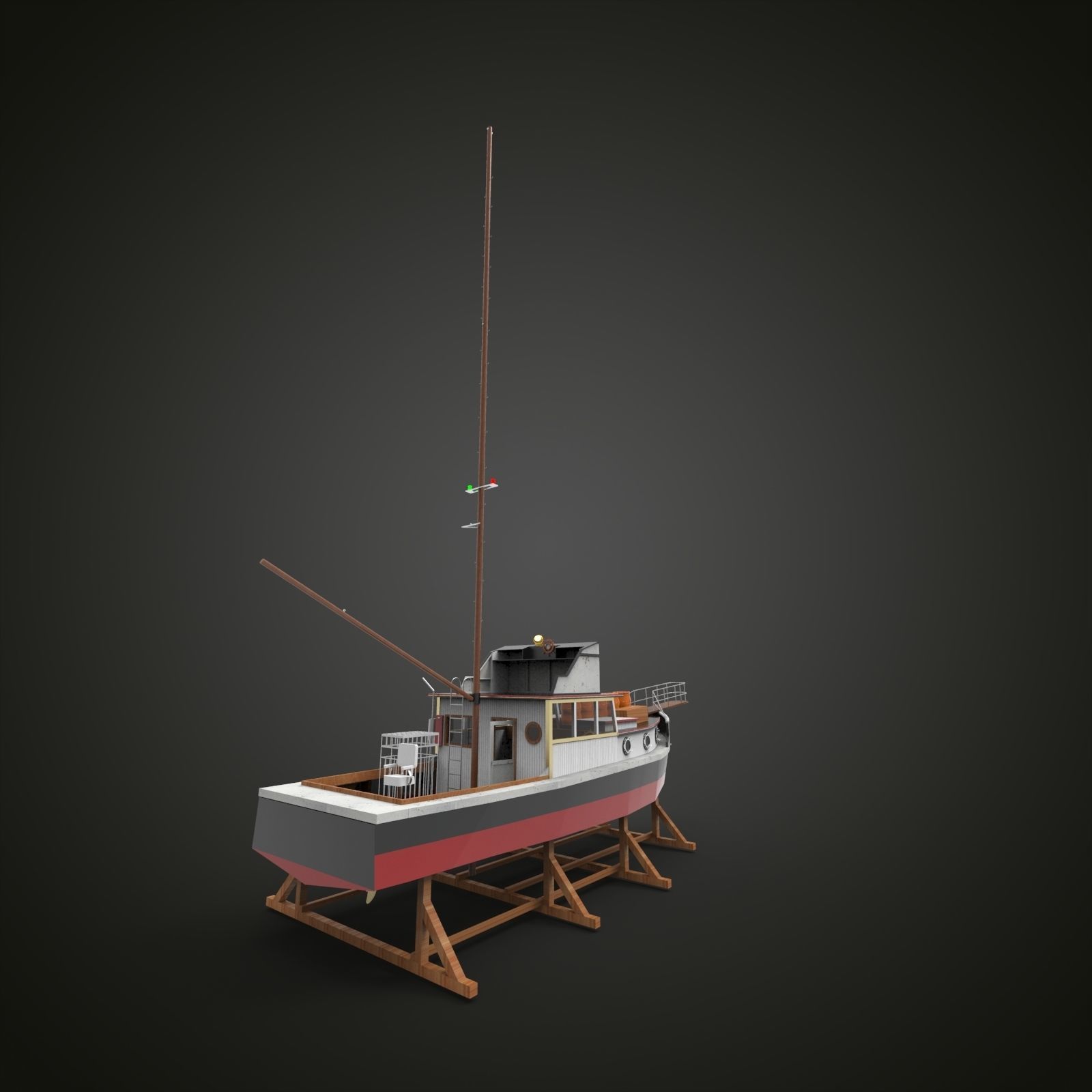 Building Fishing Ship 2 3D model_13