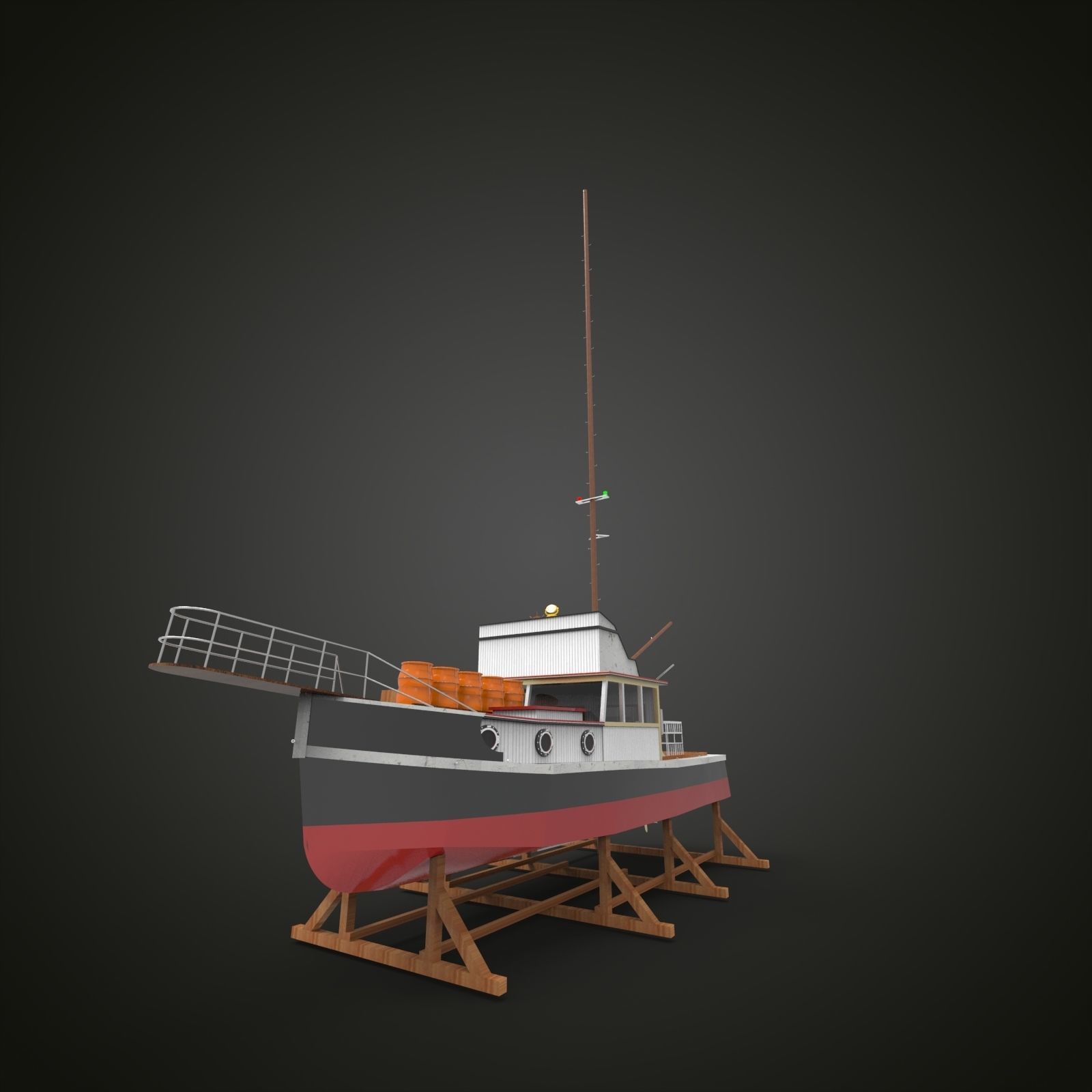 Building Fishing Ship 2 3D model_11