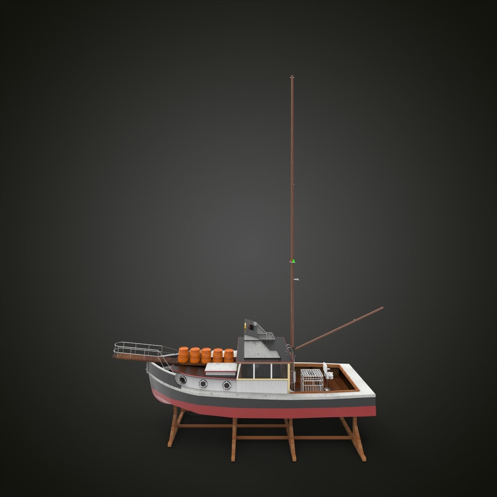 Building Fishing Ship 2 3D model_1