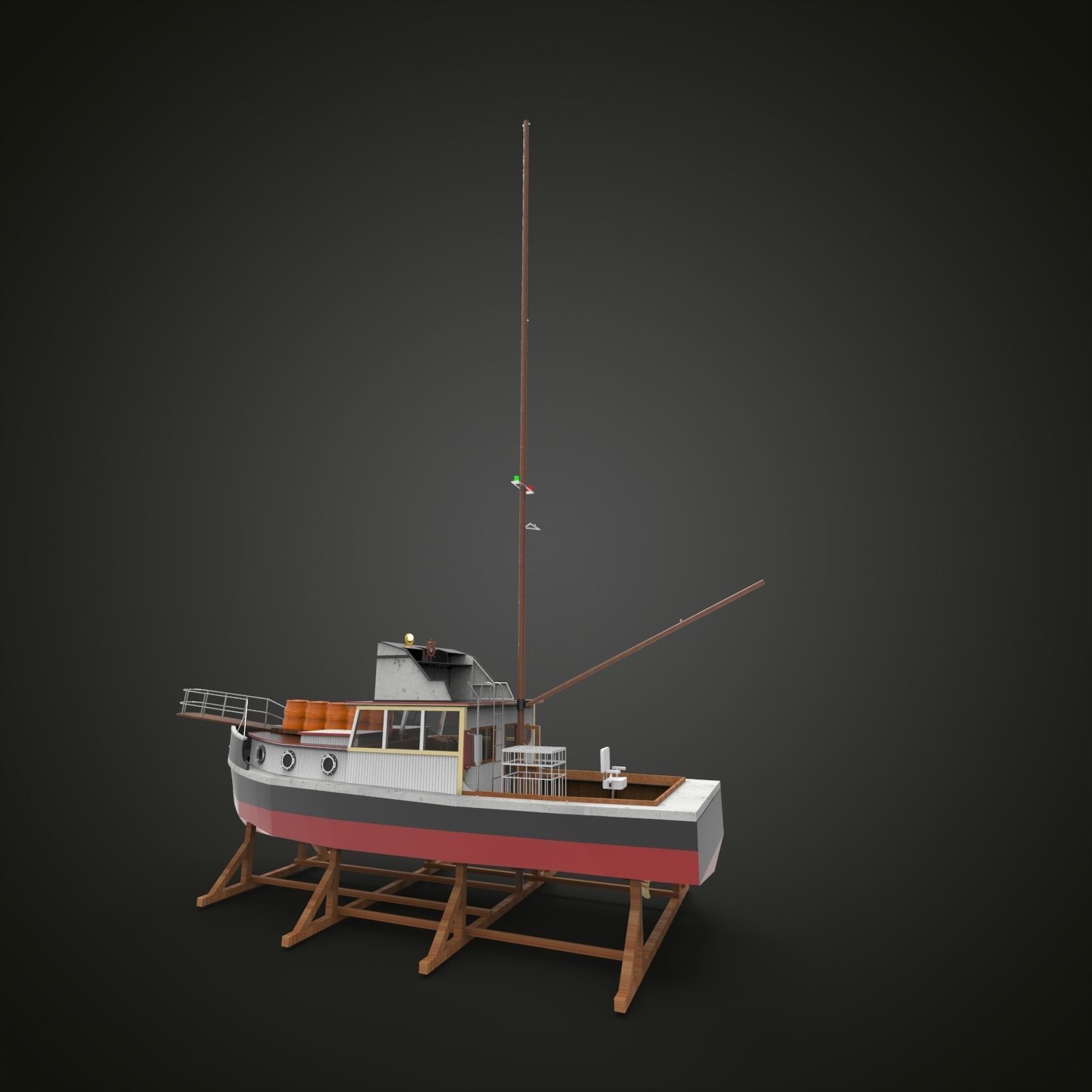 Building Fishing Ship 2 3D model_5