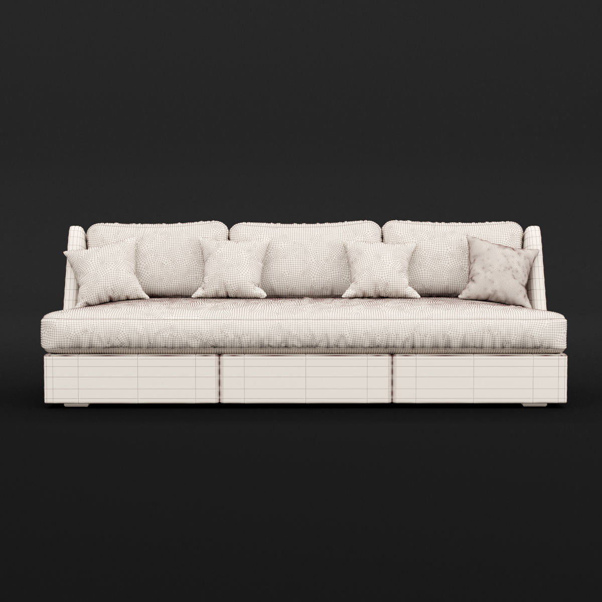 Sofa whith pillow 3D model_5