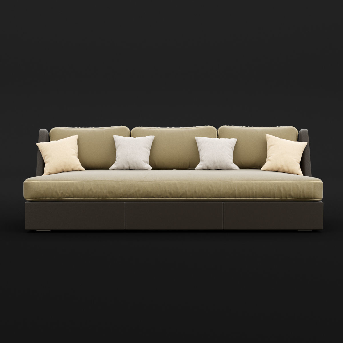 Sofa whith pillow 3D model_4