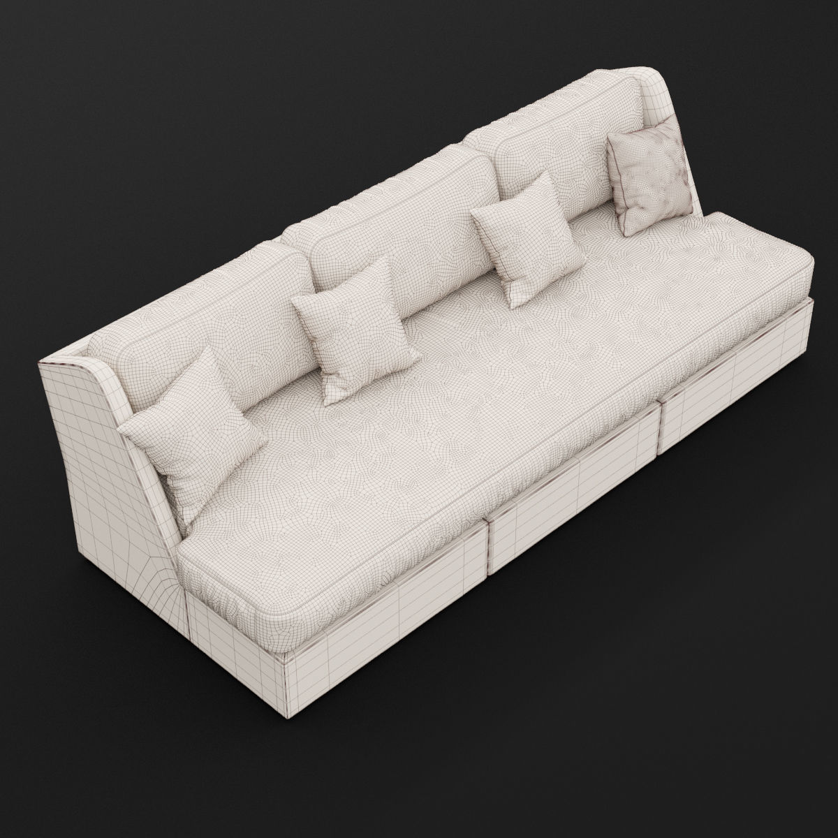 Sofa whith pillow 3D model_17