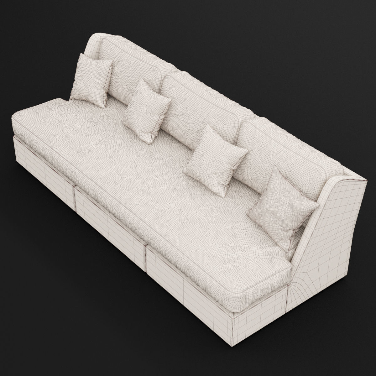Sofa whith pillow 3D model_19