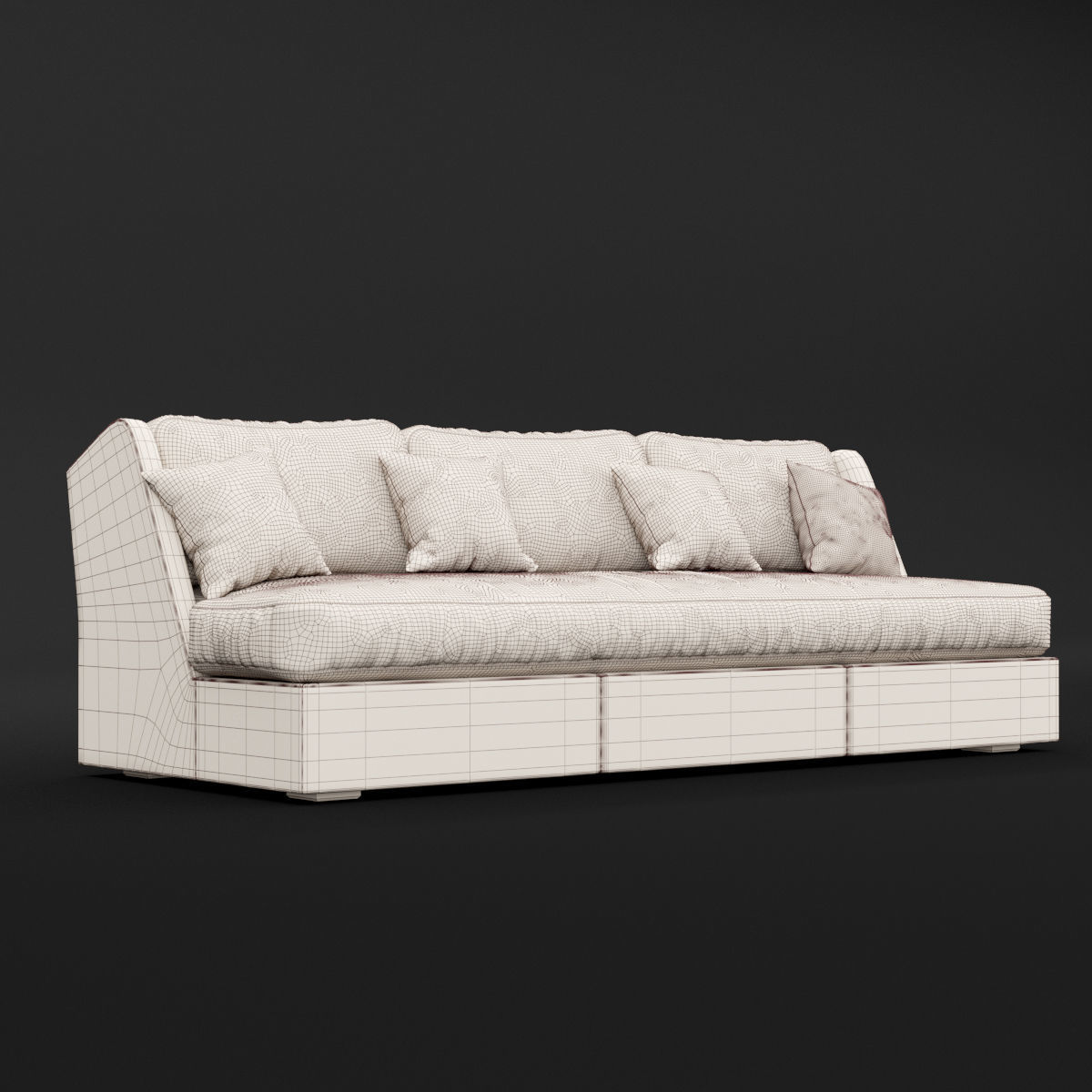 Sofa whith pillow 3D model_1