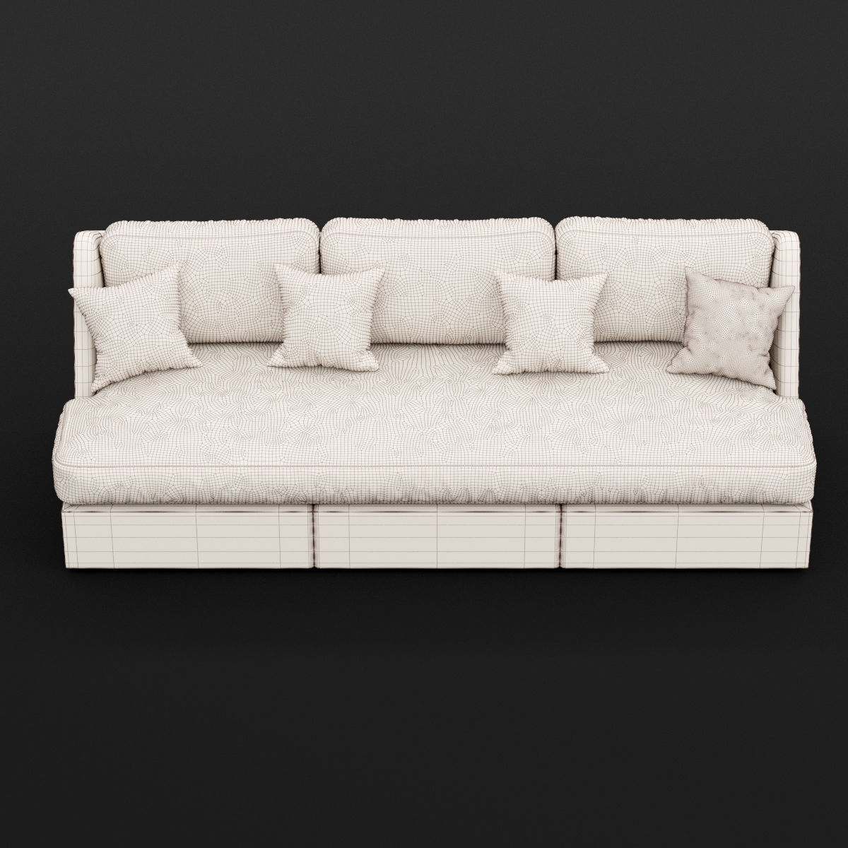 Sofa whith pillow 3D model_7
