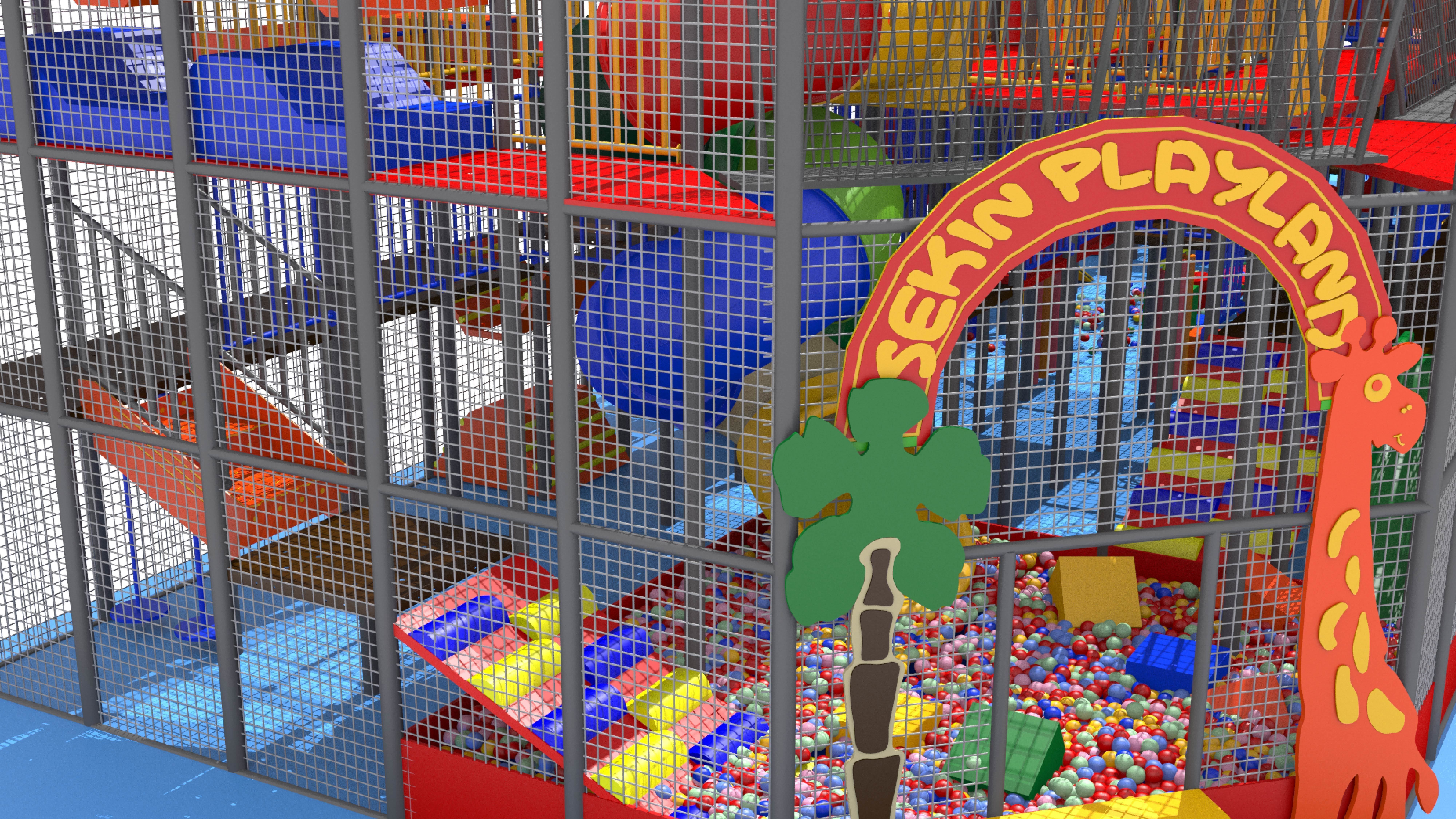 Indoor Playground 3D model_12