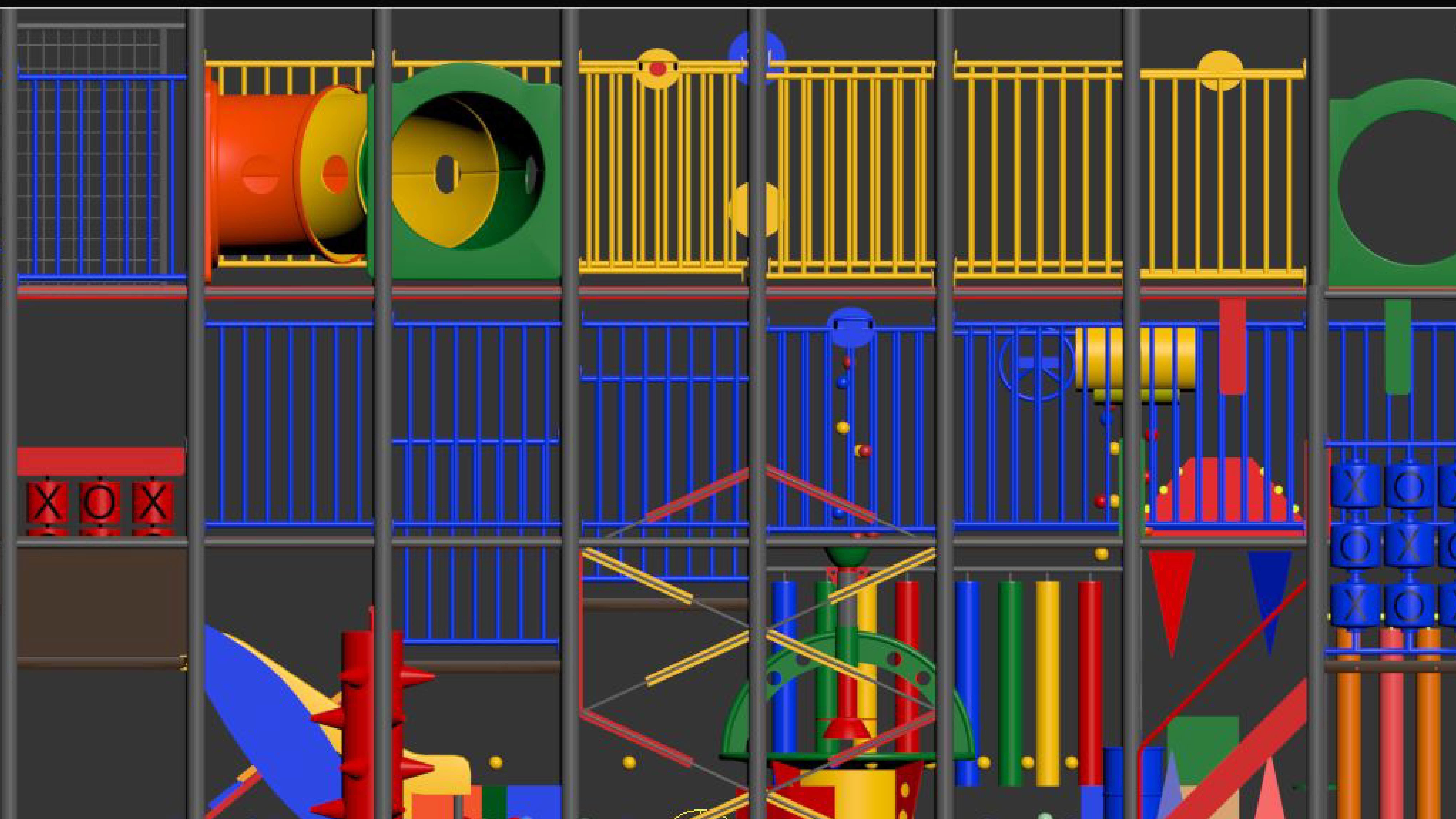 Indoor Playground 3D model_15