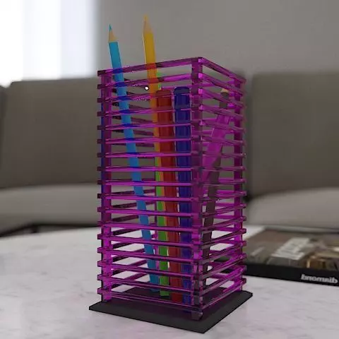 holder pen pencil sketch Free 3D model_0