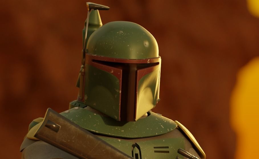 Boba Fett Mandalorian Helmet High-Poly 3D model_2