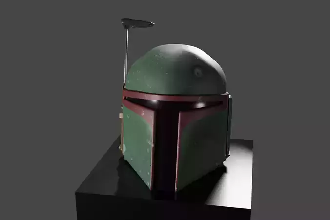 Boba Fett Mandalorian Helmet High-Poly