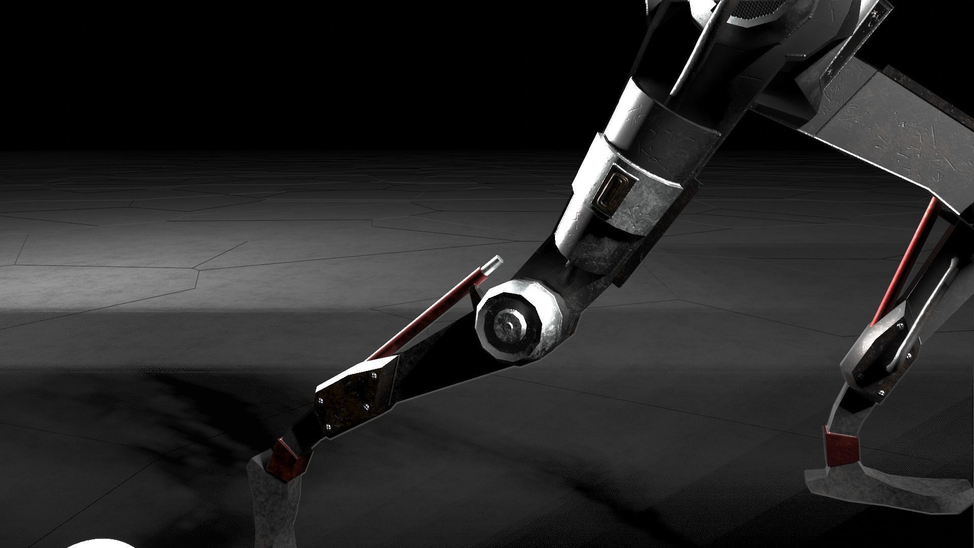 Low poly stylized rigged robot Low-poly 3D model_5