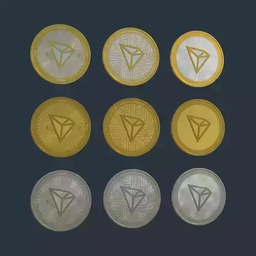 Tron TRX - Cryptocurrency Coin 3D model