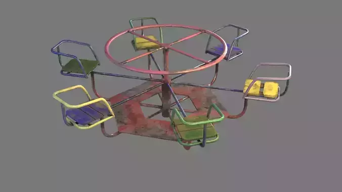 retro vintage Soviet old carousel