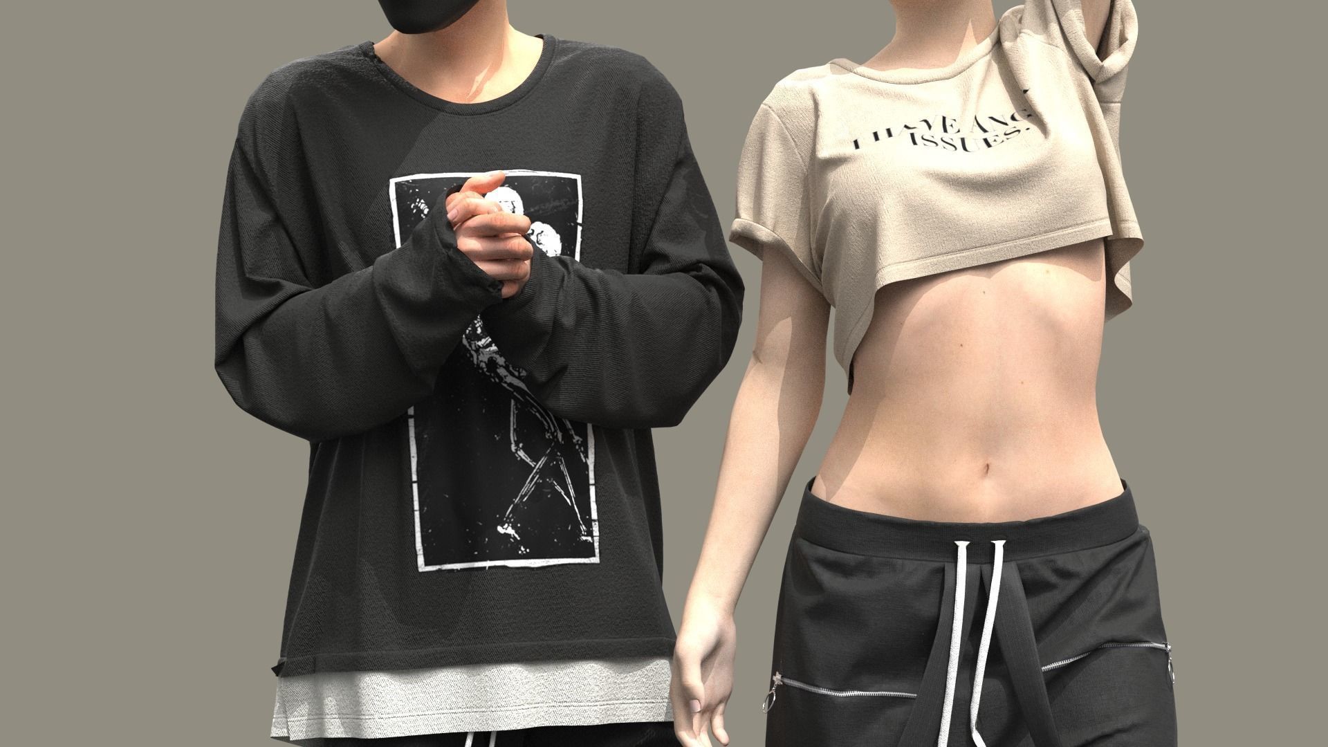 Male and Female Outfits 3D model_5