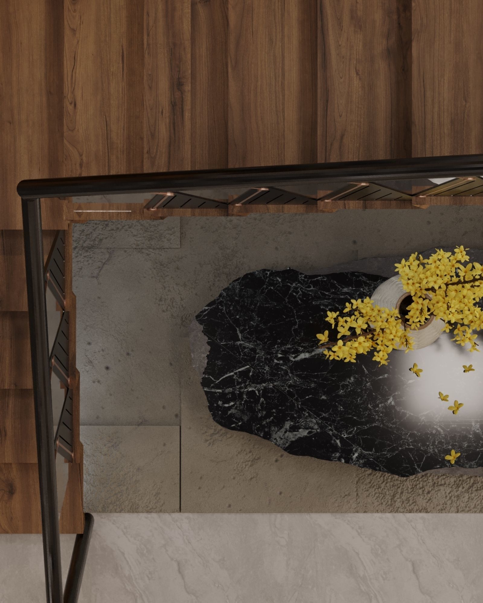 living room interior design scene 3d model 5 3D model Low-poly 3D model_18