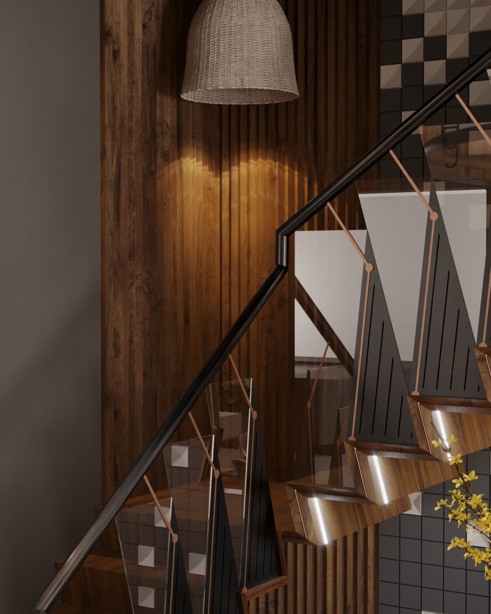 living room interior design scene 3d model 5 3D model Low-poly 3D model_6