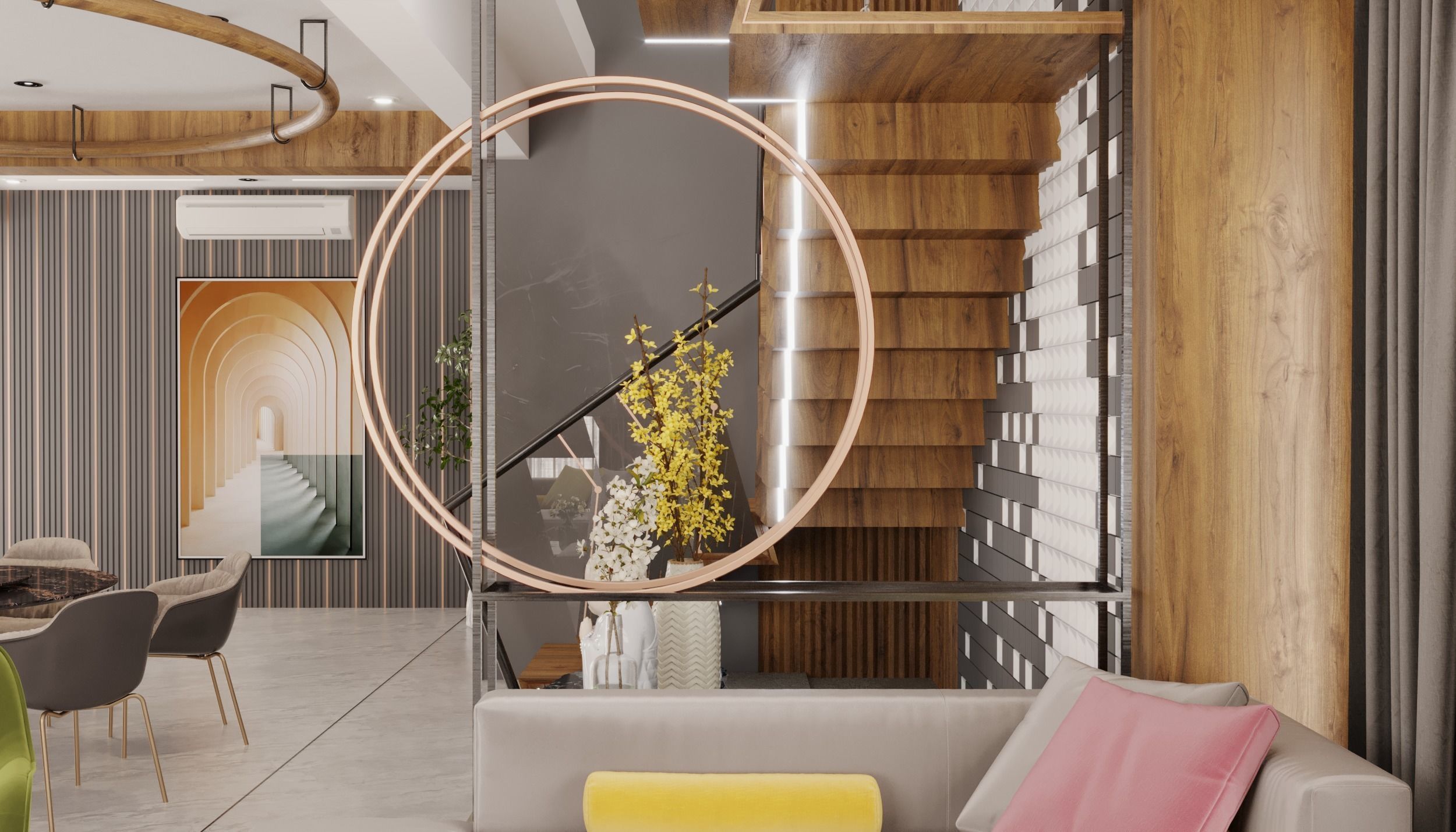 living room interior design scene 3d model 5 3D model Low-poly 3D model_21