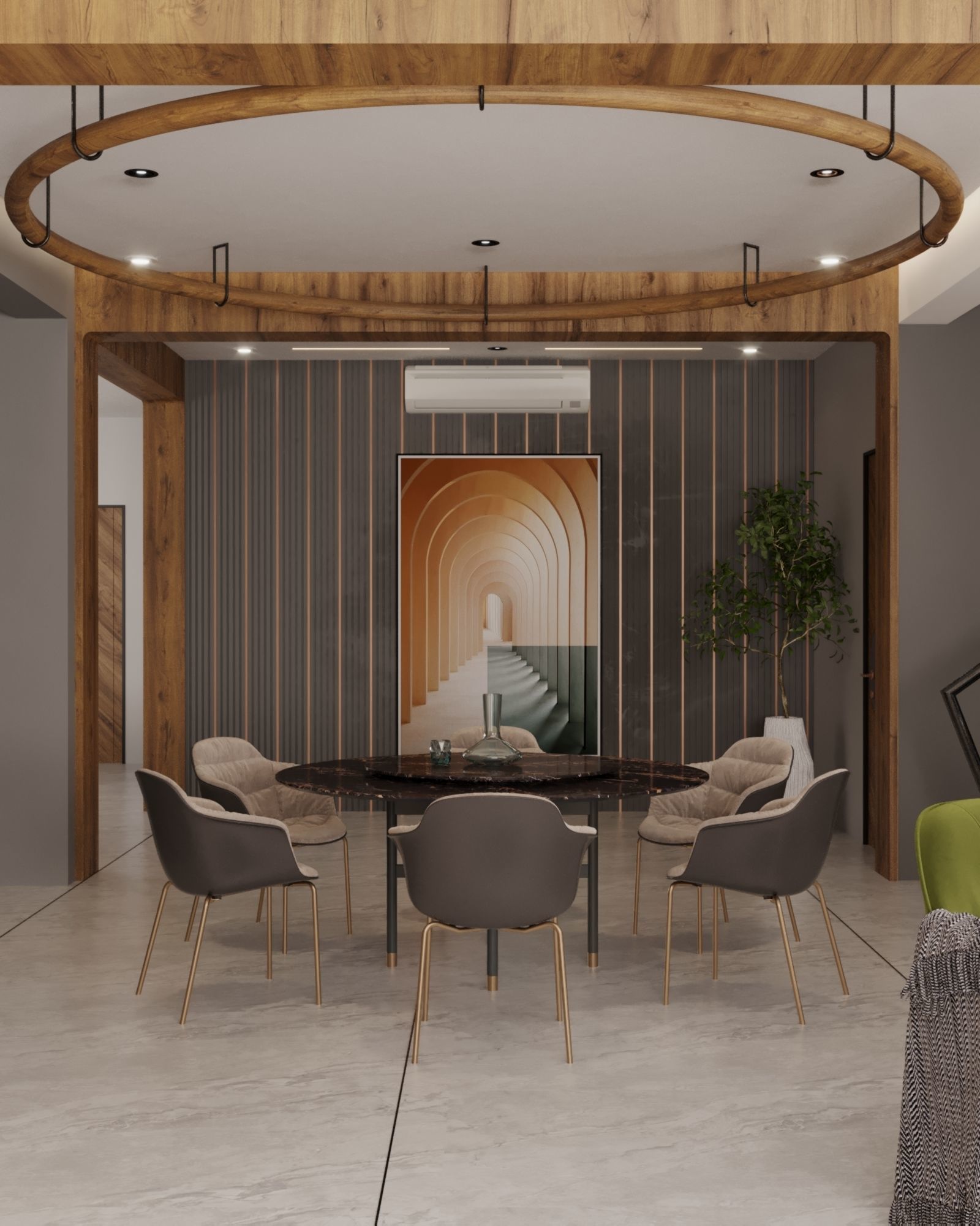 living room interior design scene 3d model 5 3D model Low-poly 3D model_7