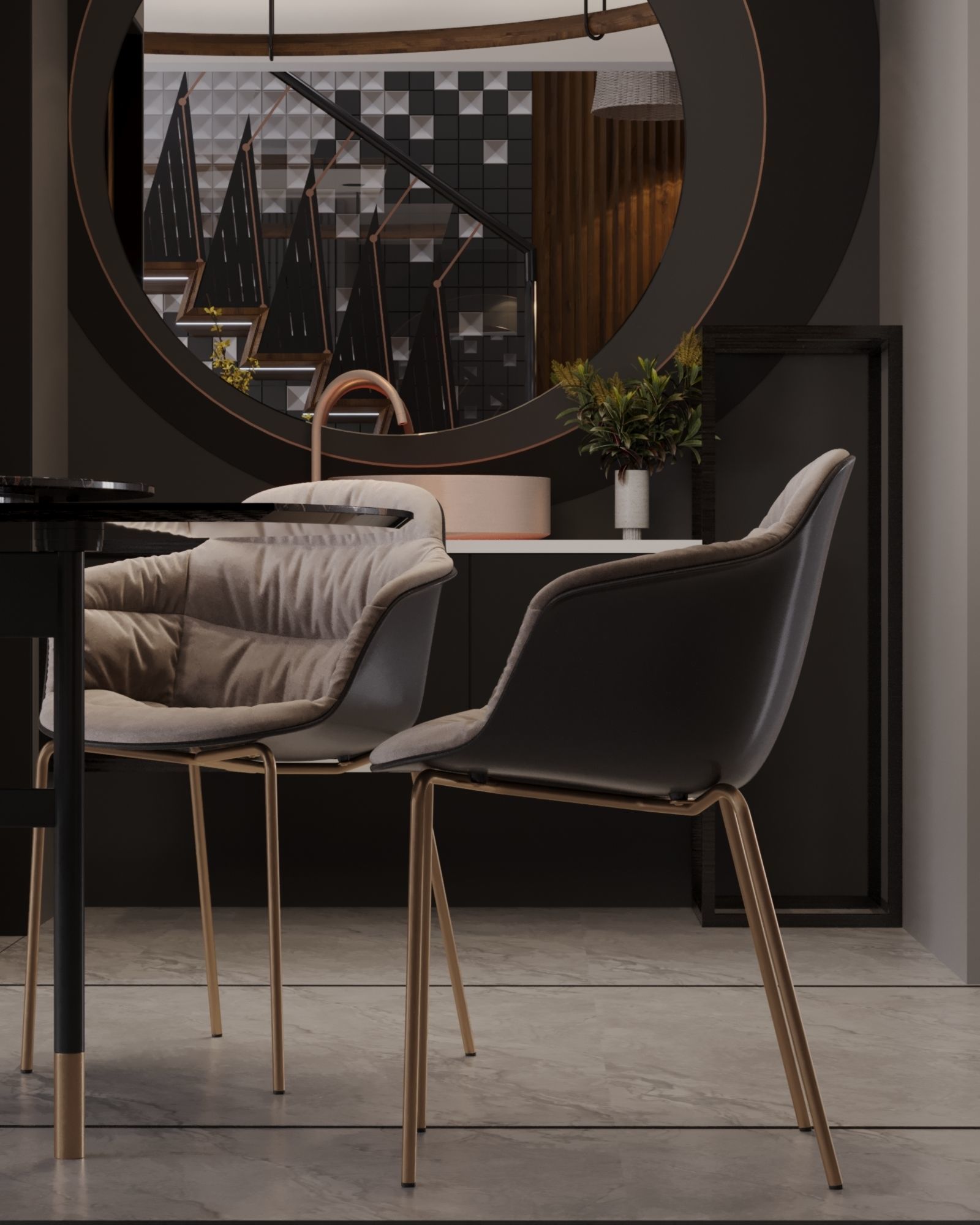 living room interior design scene 3d model 5 3D model Low-poly 3D model_16