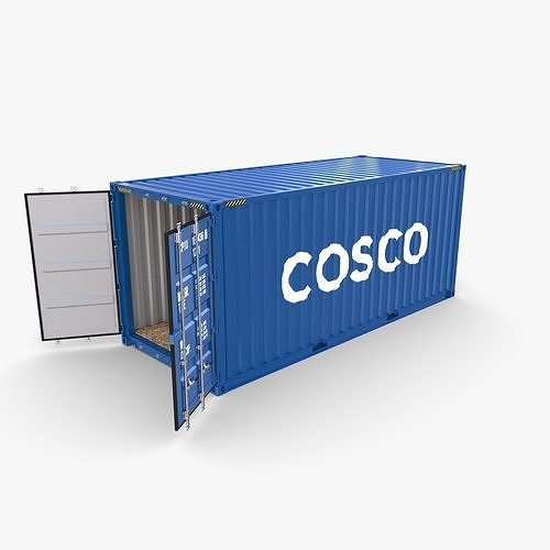 20ft Shipping Container Cosco v1 3D model