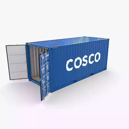 20ft Shipping Container Cosco v1 3D model