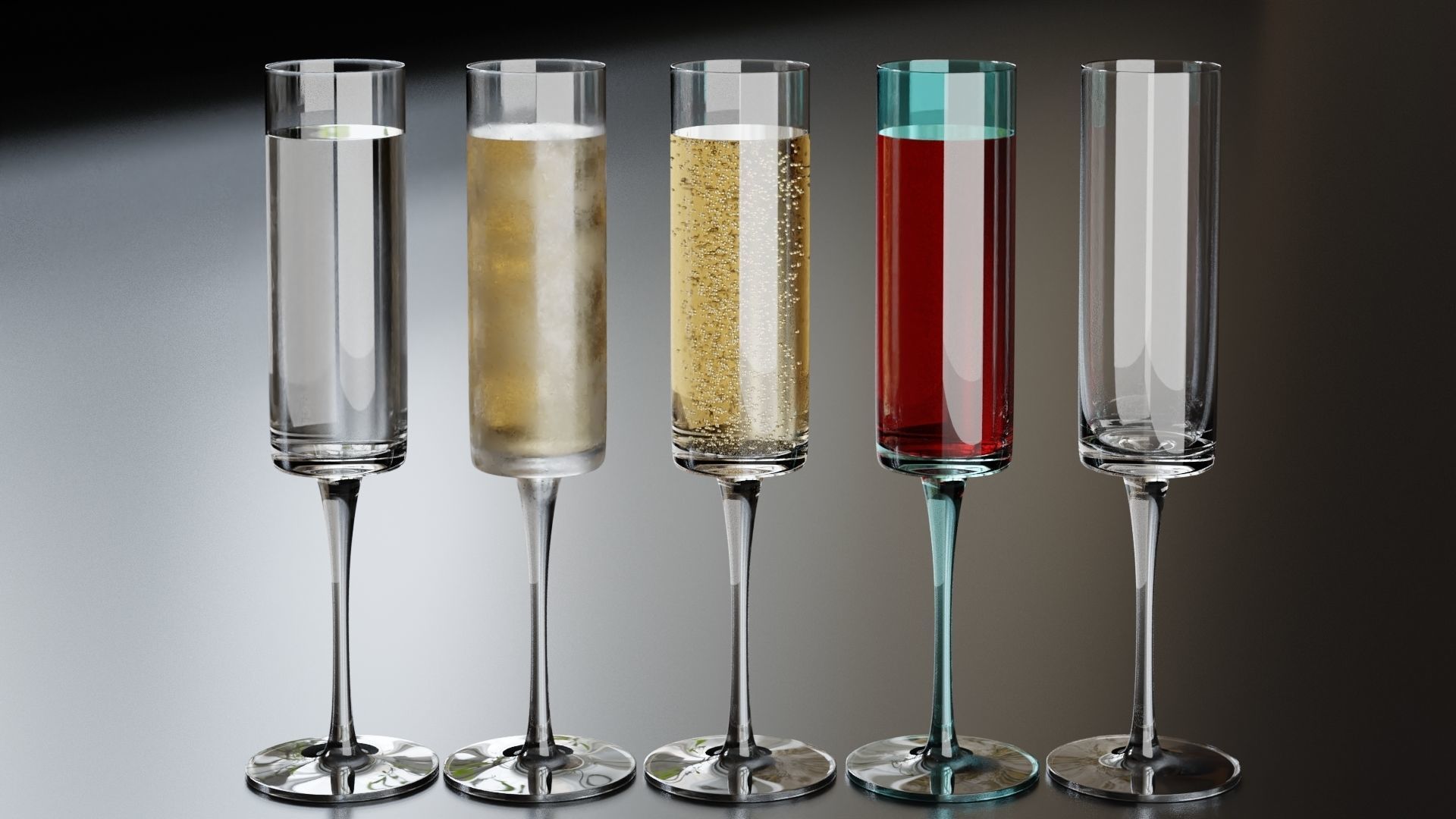 Champagne glass 5 3D model_1