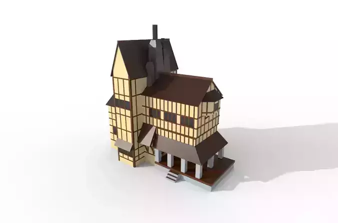 Low Poly House 002 - 1530 poly