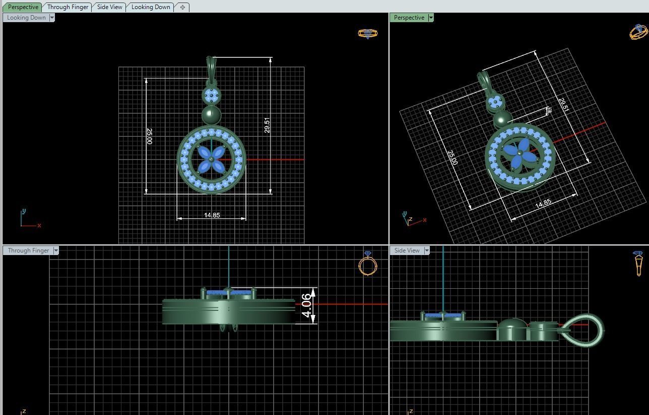 pendant made on Matrix gem vision v8 3D print model_4