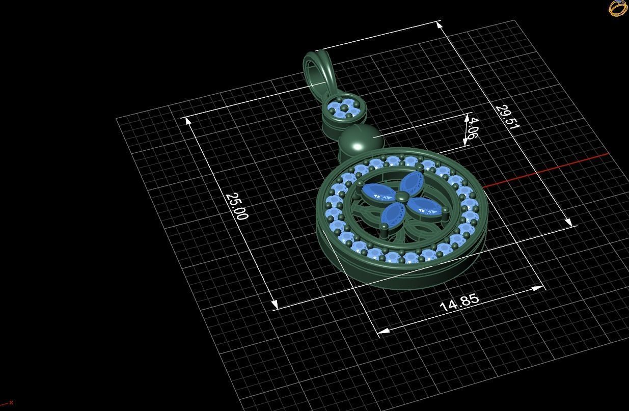 pendant made on Matrix gem vision v8 3D print model_3