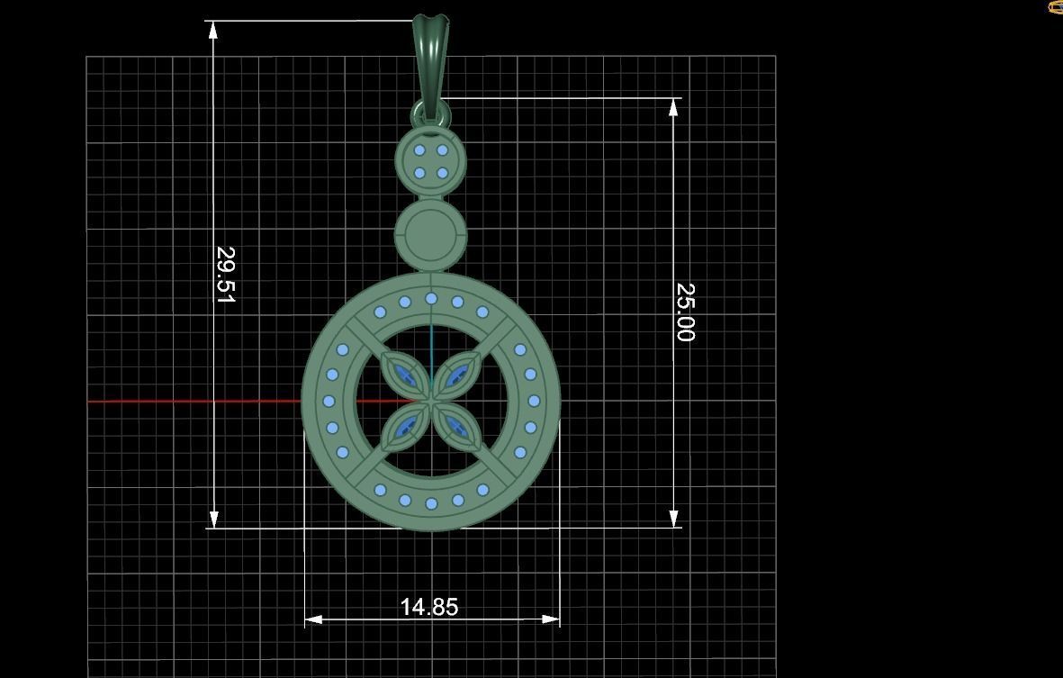 pendant made on Matrix gem vision v8 3D print model_5
