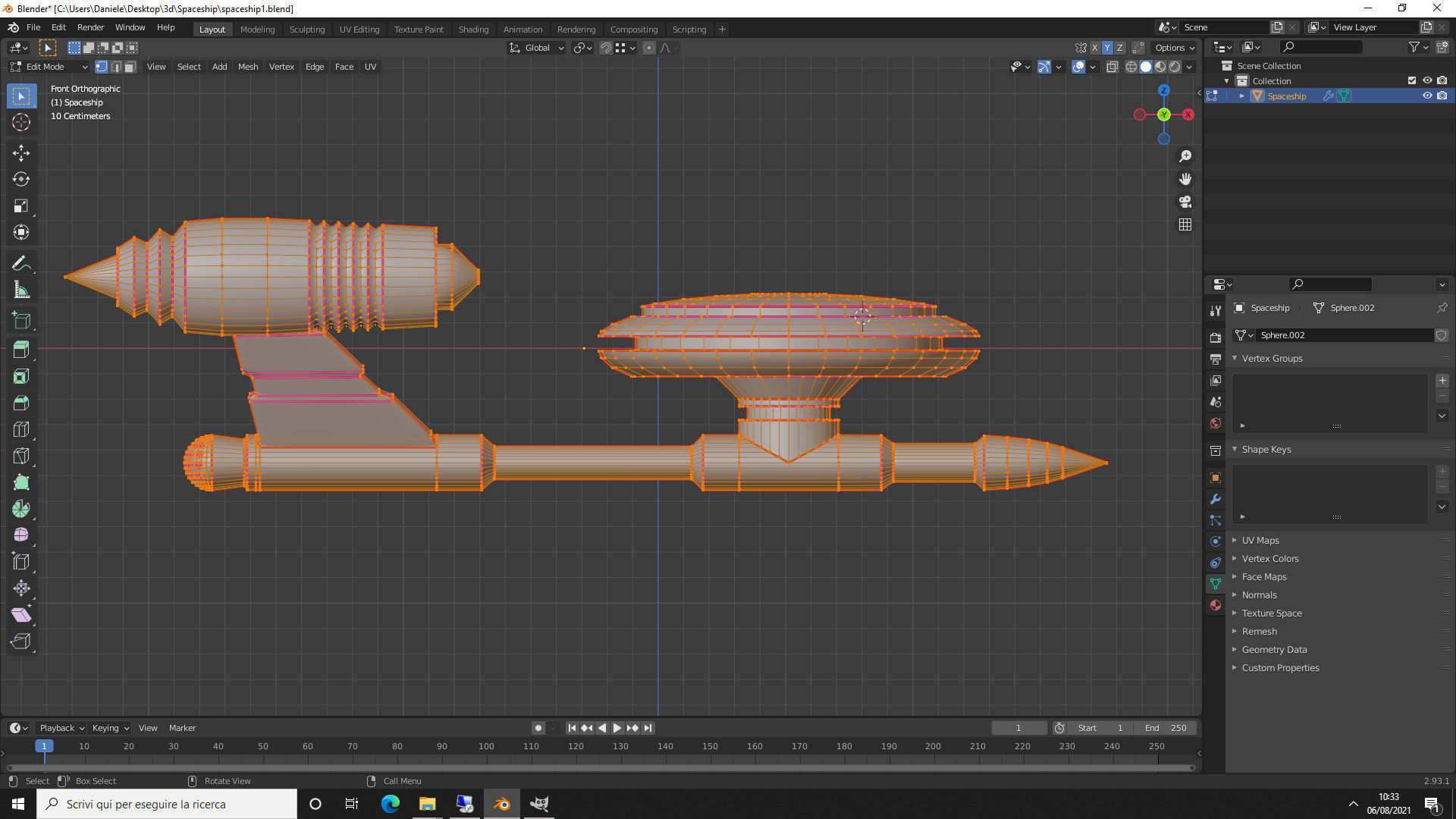 Space ship 3D model_10