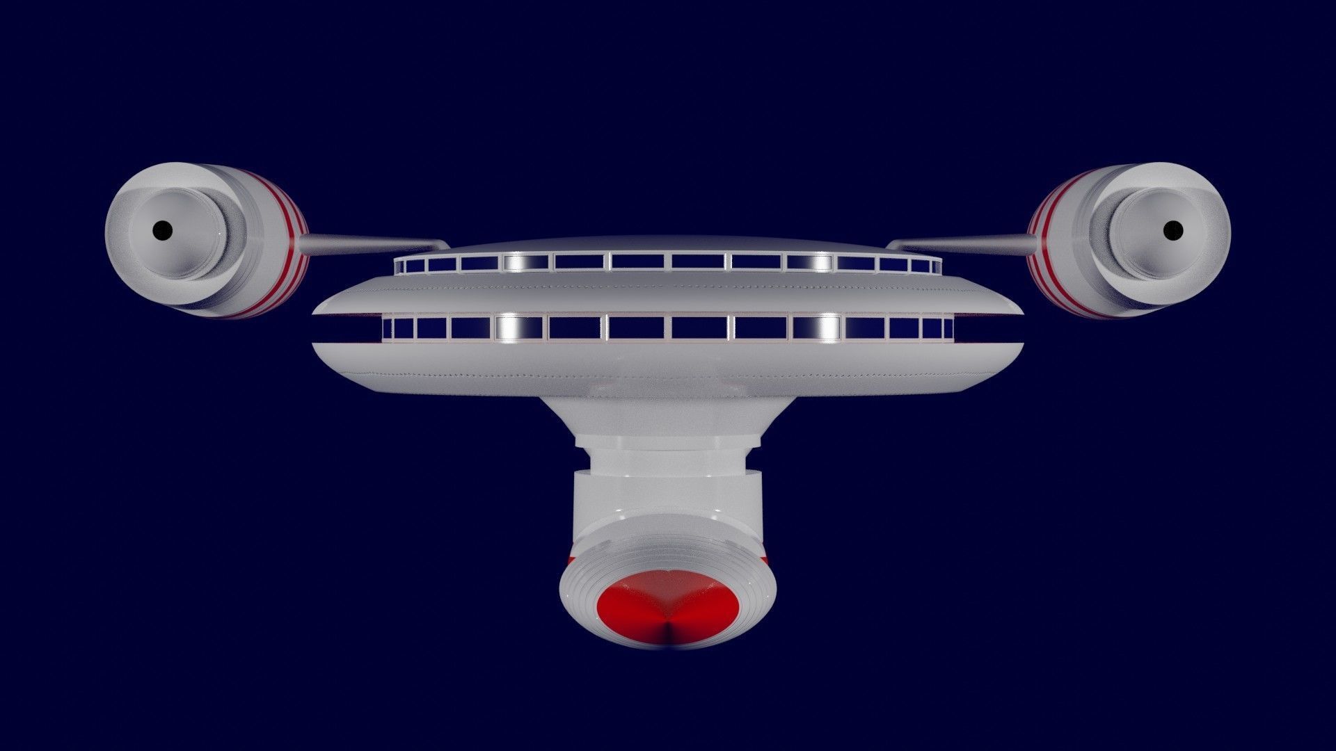 Space ship 3D model_3