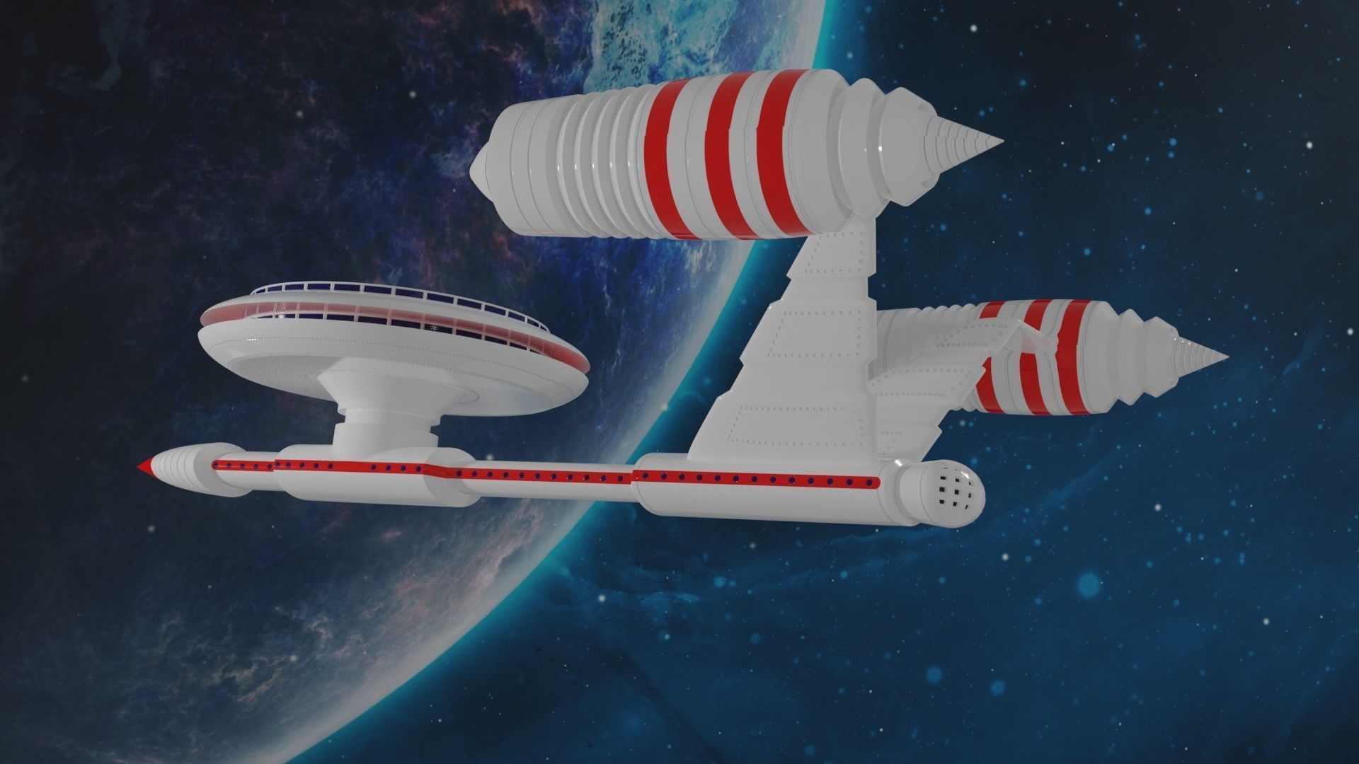 Space ship 3D model_1