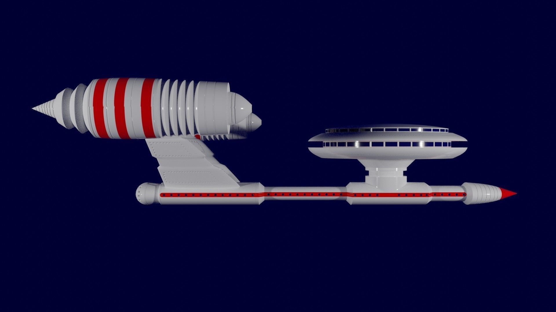 Space ship 3D model_4