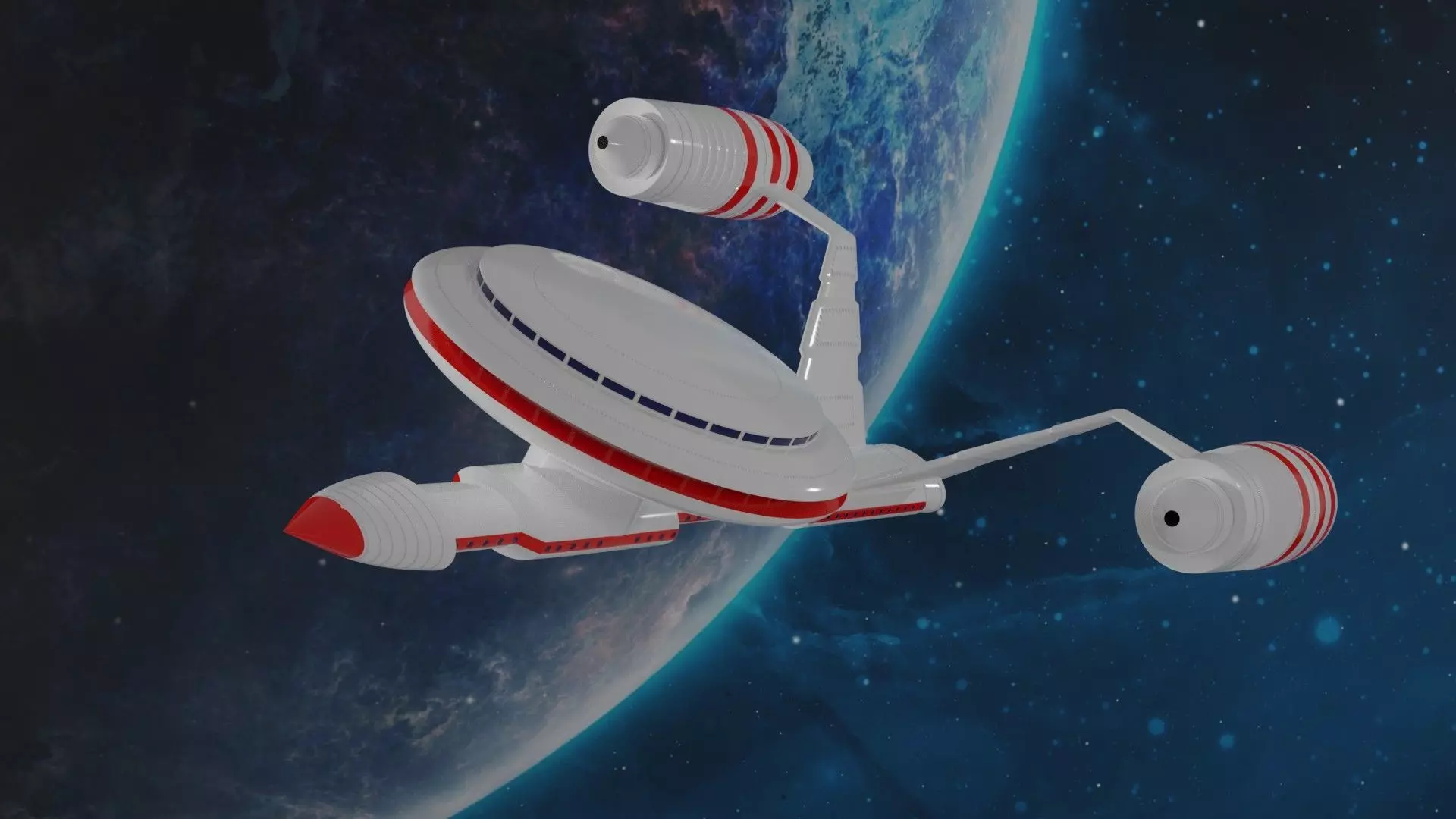 Space ship 3D model_0