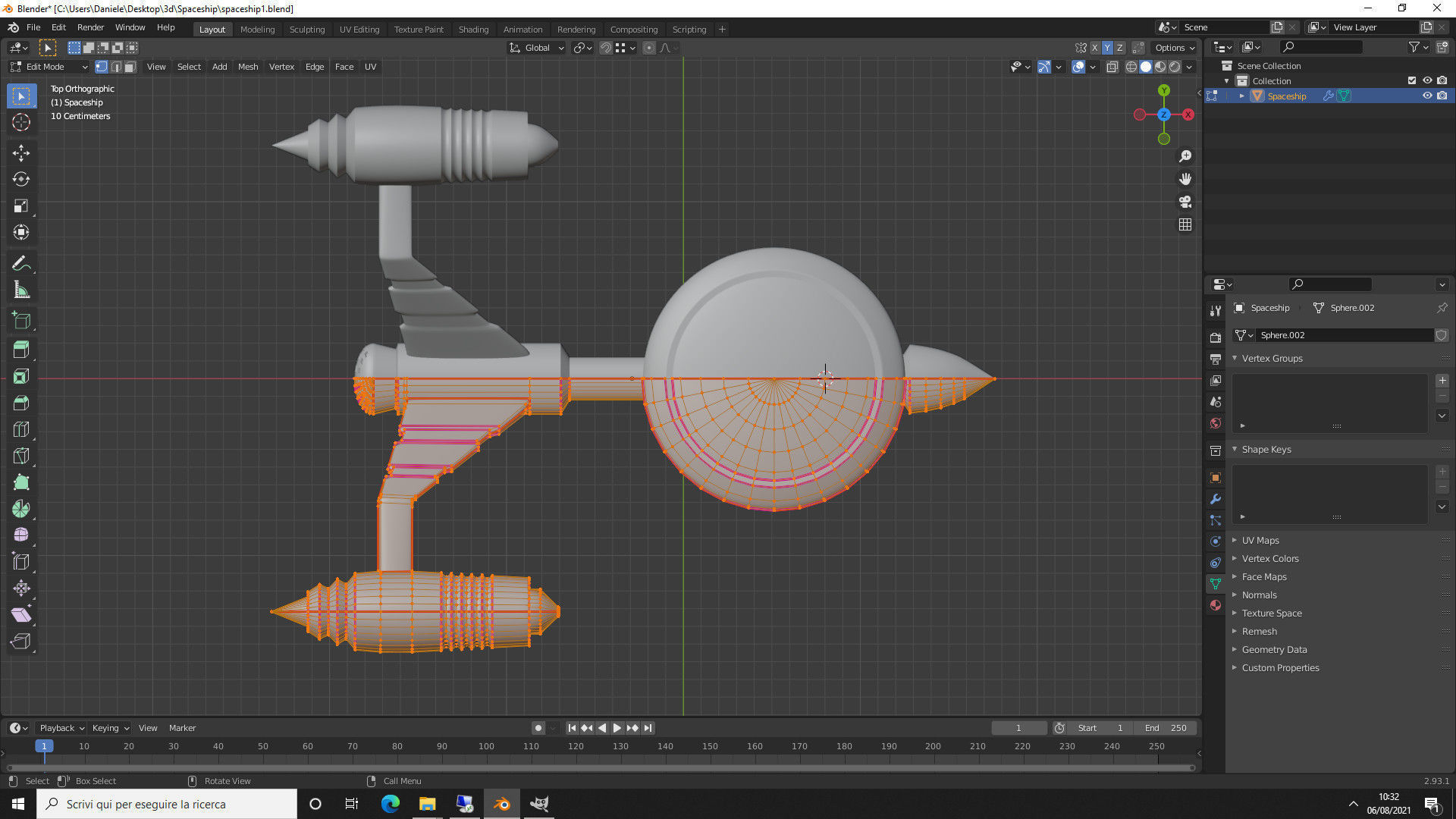Space ship 3D model_9