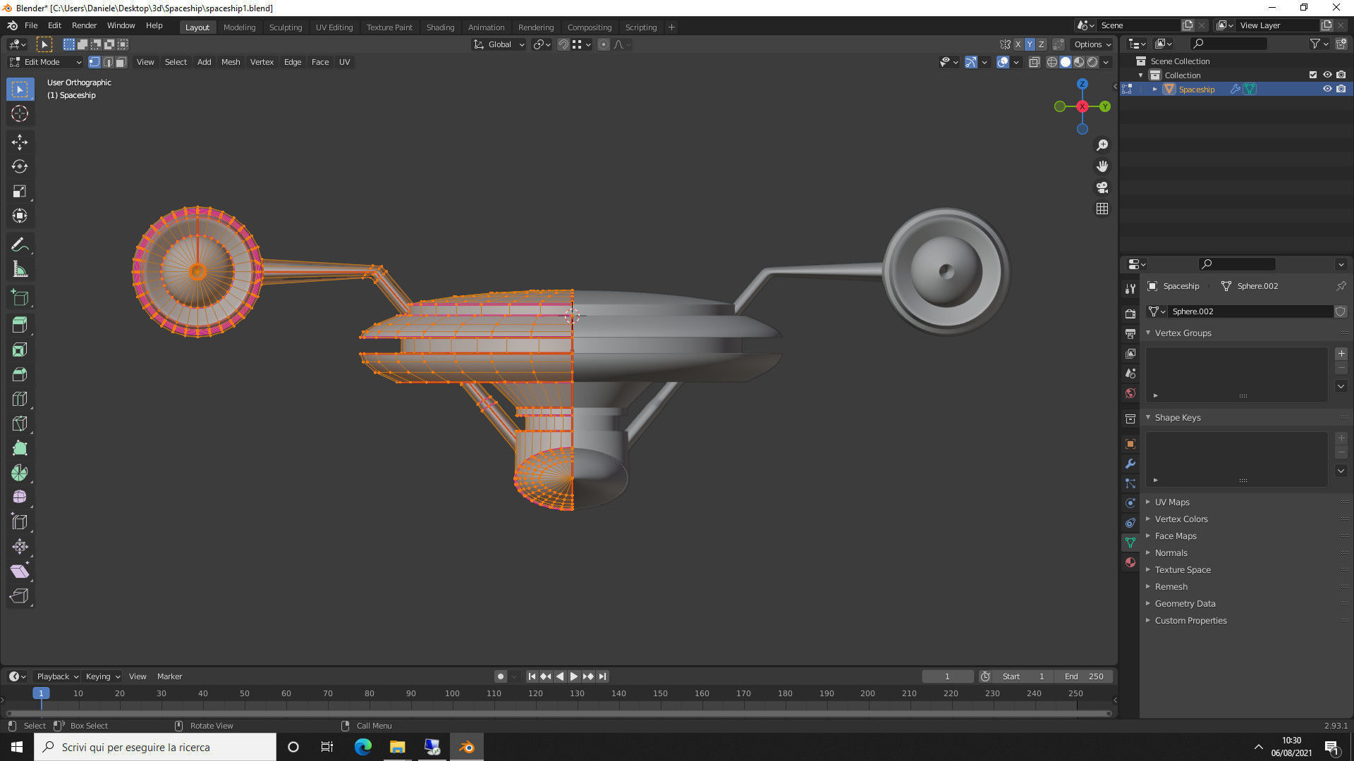 Space ship 3D model_11