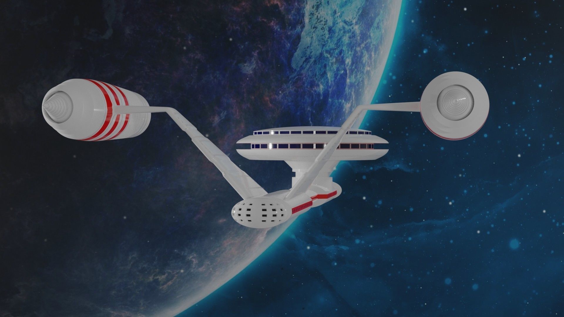 Space ship 3D model_2