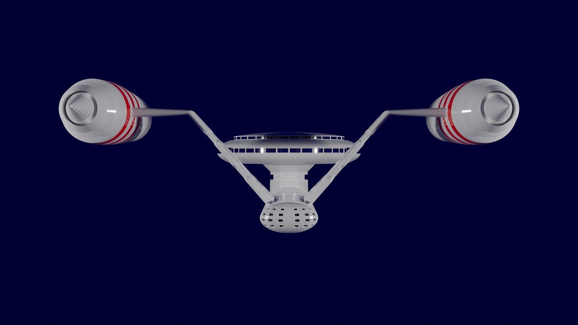 Space ship 3D model_5