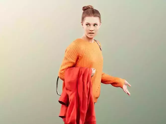 Bella 11635 - Casual Girl Talking And Walking