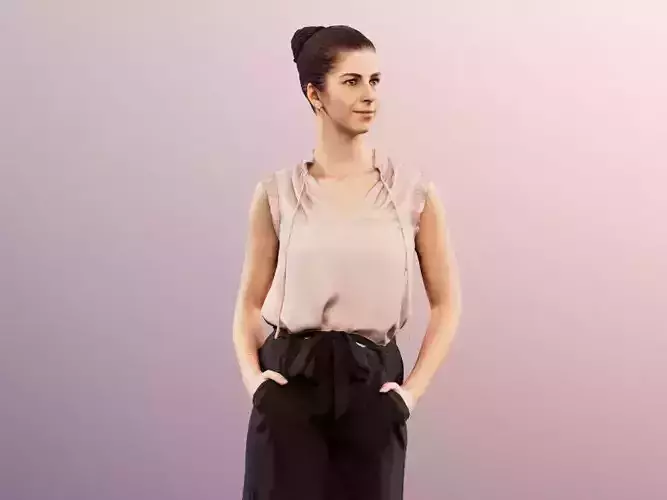 Vivian 11685 - fashionable girl waiting