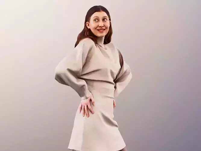 Marina 11704 - sweet girl in short dress smiling