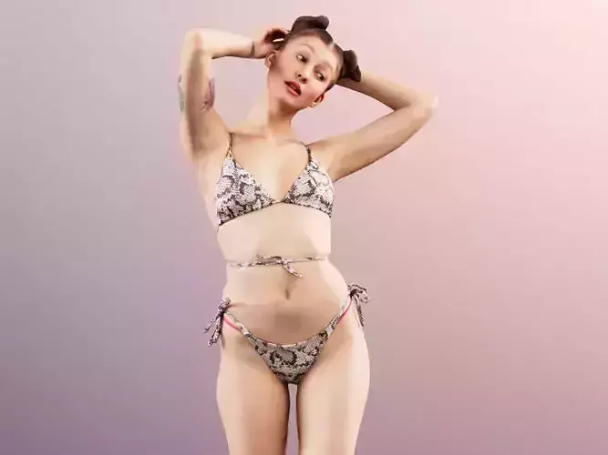 Marina 11705 - Bikini Girl walking