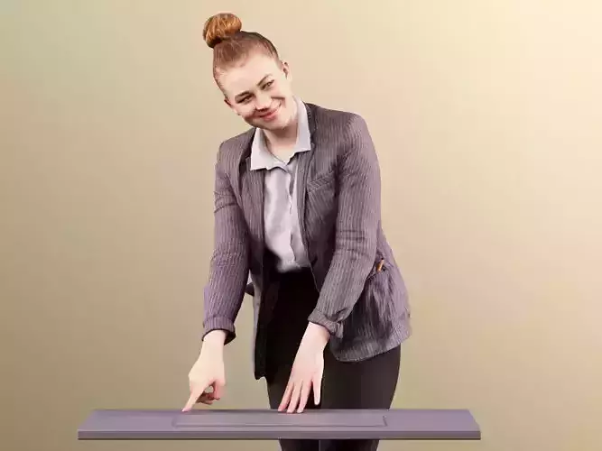 Cora 11712 - Office Woman standing business working at desk